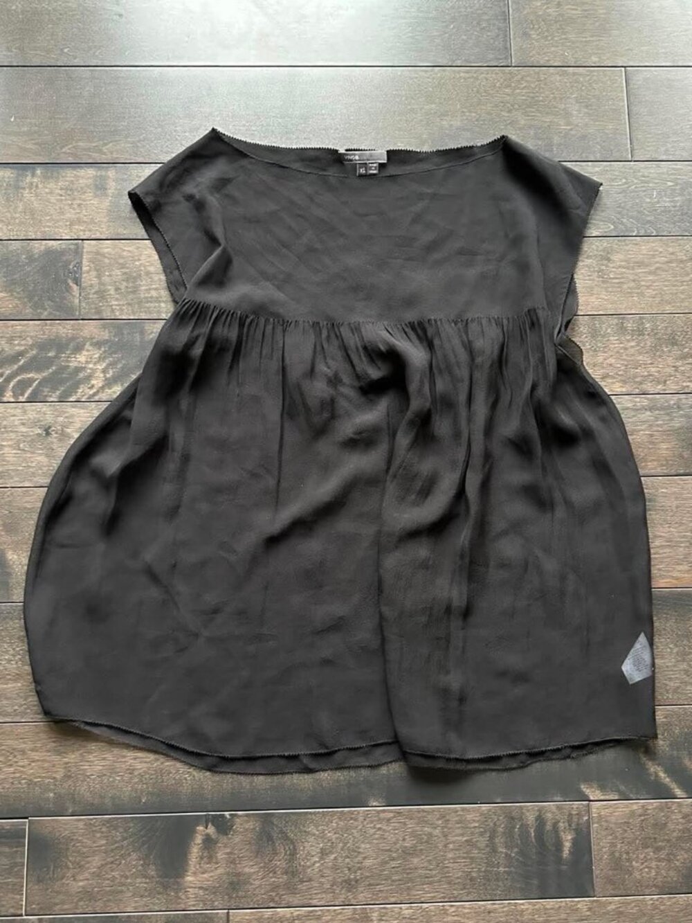 Vince Silk Sleeveless Sheer Blouse